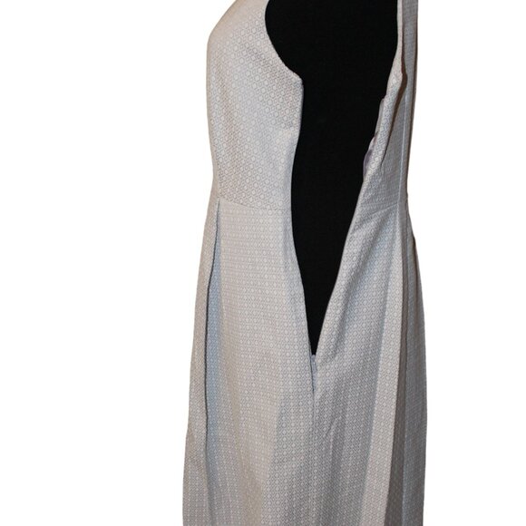 CLEARANCE SALE! Pure Collection Grey Geo Print Jacquard Fit Flare Dress 10 NWT's - Picture 7 of 16